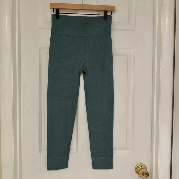 NWT Madewell MWL Seamless Ribbed Legging in Teal Green - Picture 5 of 9